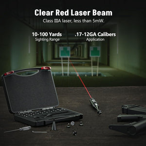 EZshoot Laser Bore Sight Kit, Professional Red Laser Bore Sight with 32 Adapters