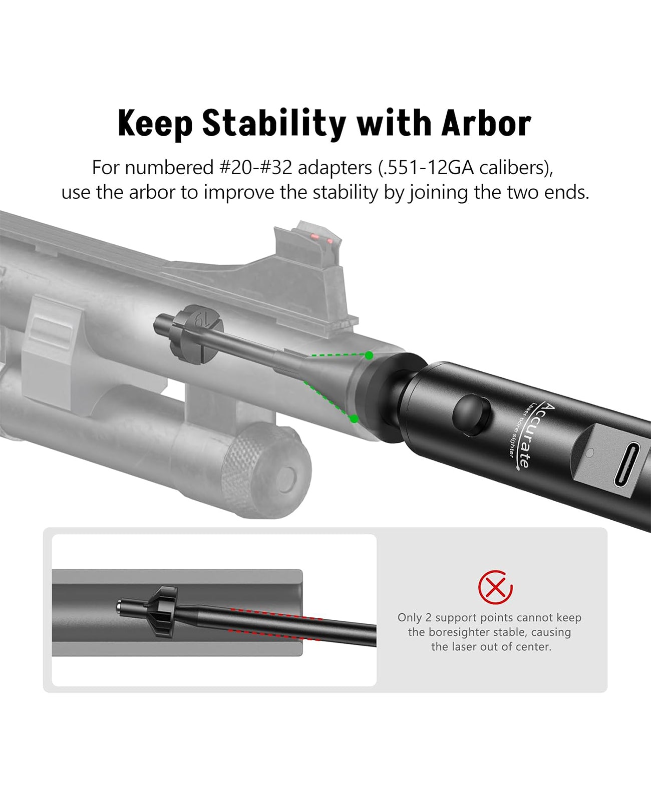 EZshoot Laser Bore Sight Kit, Professional Red Laser Bore Sight with 32 Adapters