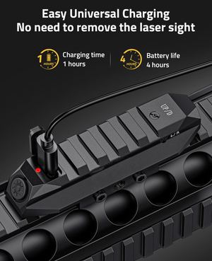 EZshoot Laser Sight, no need to remove the laser sight charging time