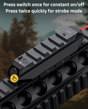 EZshoot Red Laser Sight, press twice quickly for strobe mode