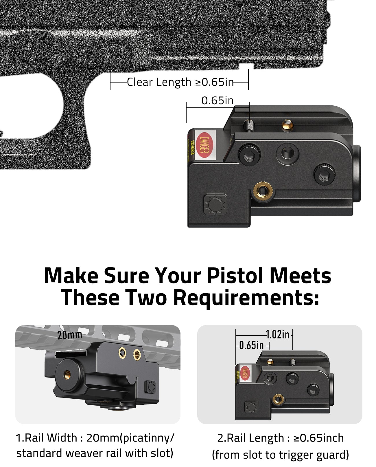 Gun Laser Sight Airsoft Laser Pointer Pistol Picatinny Weaver