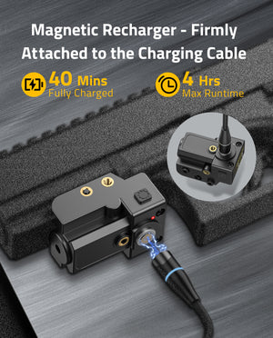 EZshoot Best Laser Sight with Magnetic Charging - Firmly Attached to the Charging Cable