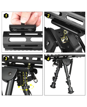 How to install the bipod adapter for hunting bipods?