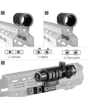 How to install the gun laser sight for AR rifles with Mlok rails