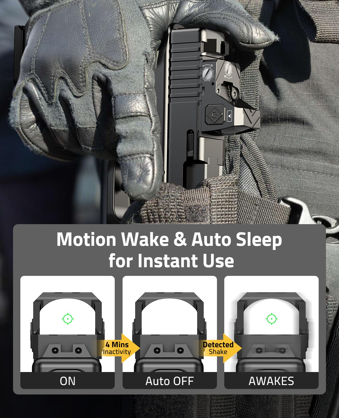 EZshoot Parallex Free Dot Sight with Motion Wake and Auto Sleep for Instant Use