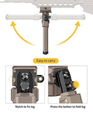 Fodable Shooting Bipods is Easy to Carry