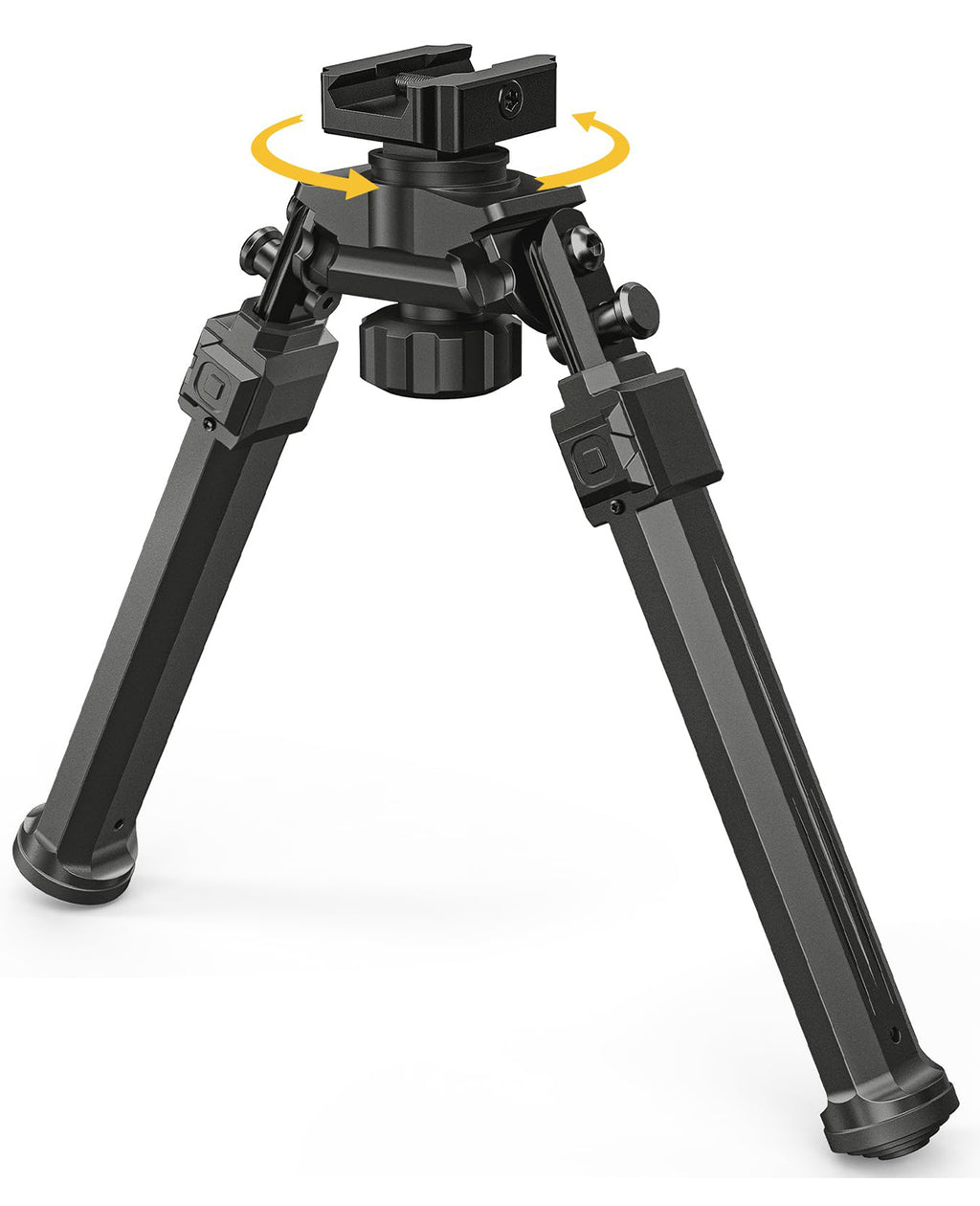EZshoot Picatinny Bipod for Rifles - Best Bipod with Adjustable Rotation Tilt - Black Color