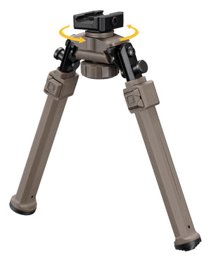 EZshoot Picatinny Bipod for Rifle with Adjustable 360 Degrees Rotation and Tilt - Flat Dark Earth Color