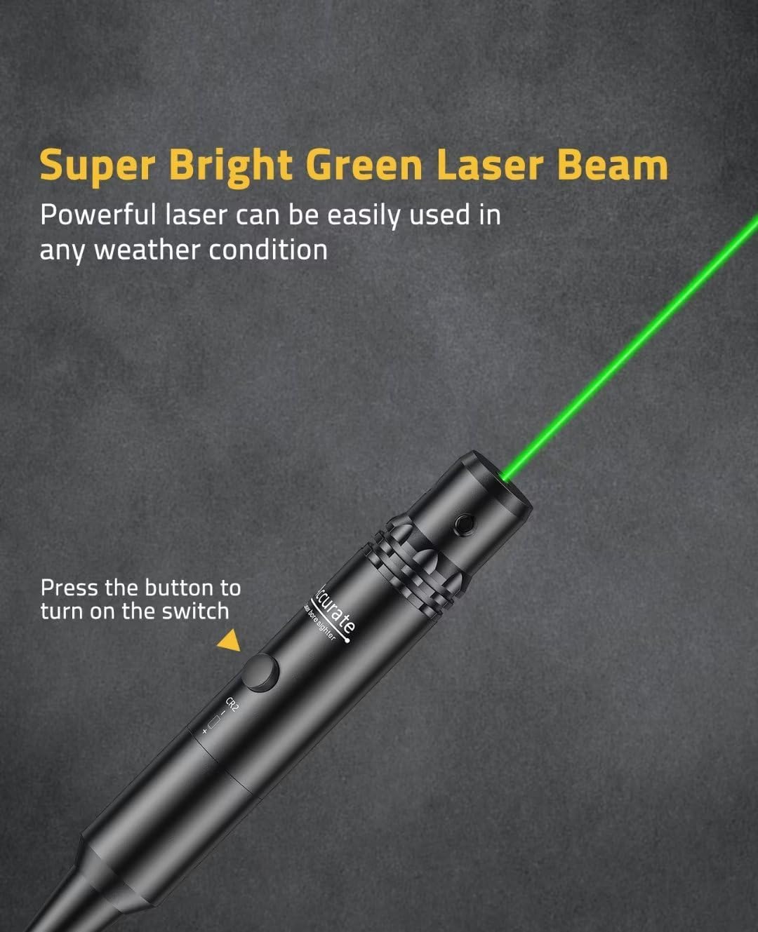 EZshoot Best Bore Sighter with Super Bright Green Laser Beam