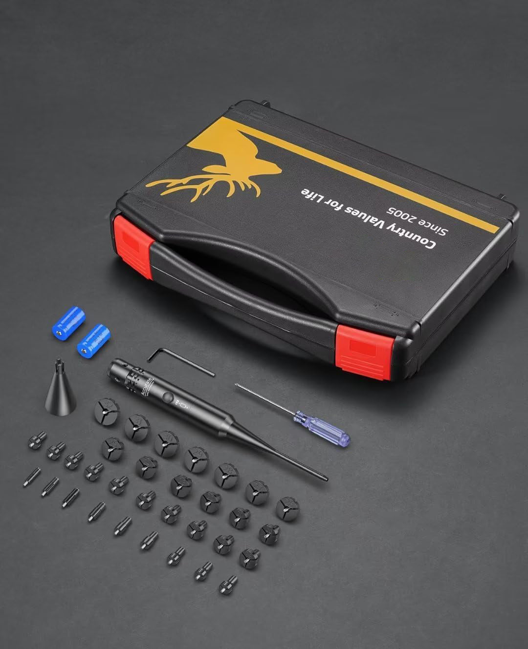 EZshoot Professinal Laser Bore Sight Kit with 32 Adapters for Multiple Calibers