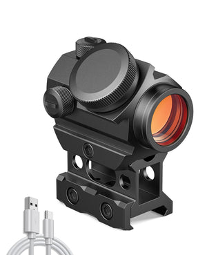 EZshoot Rechargeable 1x20mm 2MOA Rechargeable 2MOA Red Dot Sight for AR-15 - Black Color