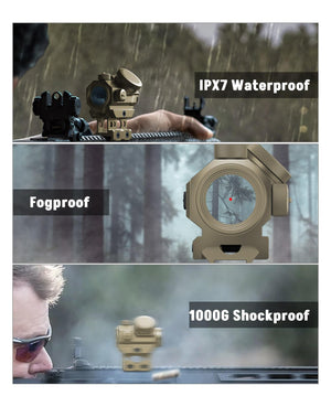 EZshoot Best Red Dot Sight with Fucntions of IPX7 Waterproof, Fogproof and 1000G Shockproof