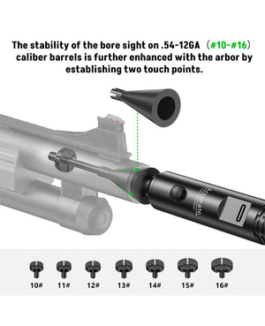 EZshoot Best Bore Sight Laser with Arbor - Enhancing the stability by Establishing Two Touch Points