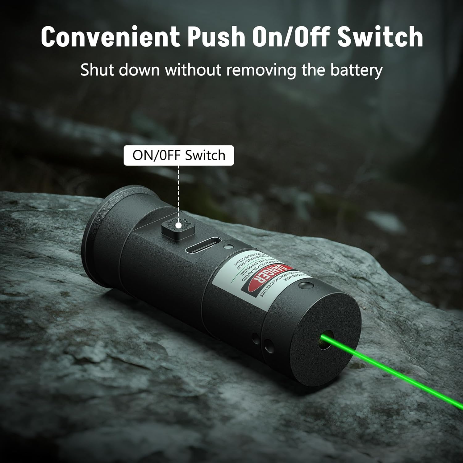 EZshoot Best Bore Sighter for Shotgun with Convenient Push On/Off Switch