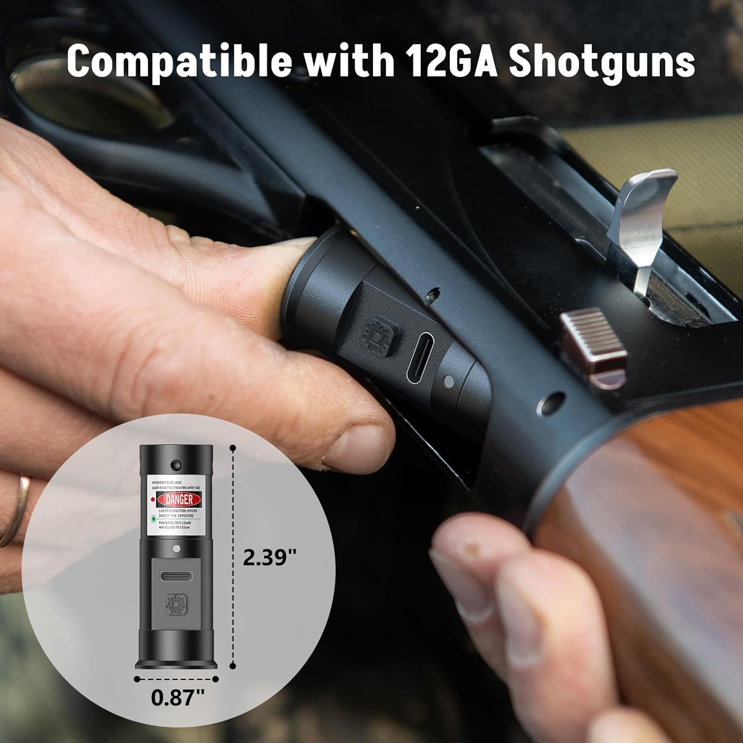 EZshoot Best Bore Sighting Tool is Compatible with 12GA Shotgun