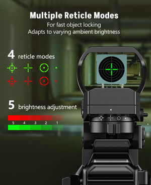 EZshoot Best Red Dot Sight with Multiple Reticle Modes and 5 Brightness Adjustment