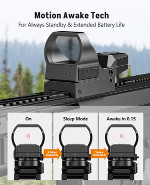 EZshoot Best Red Dot Sight with Motion Awake Tech for Always Standby and Extended Battery Life