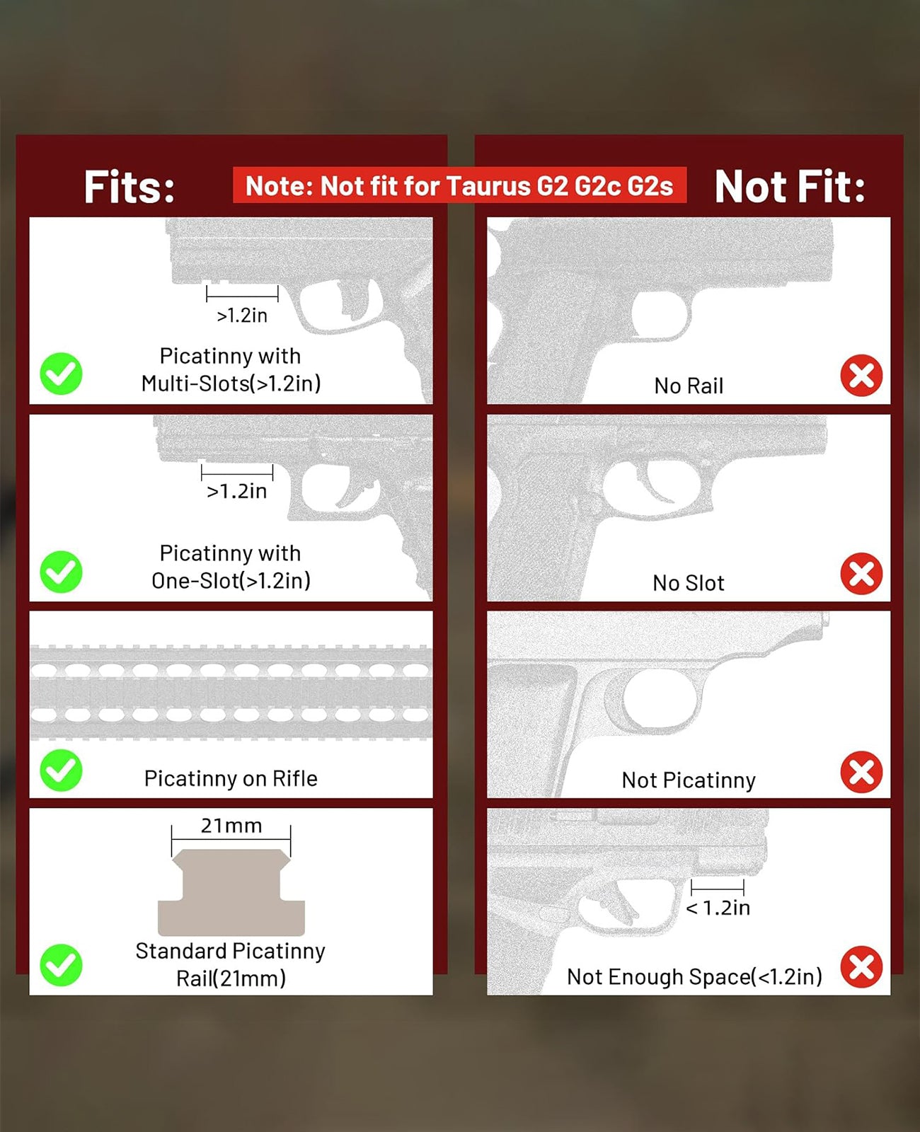 Compatibility of EZshoot Best Laser Sight for Picatinny Pistols