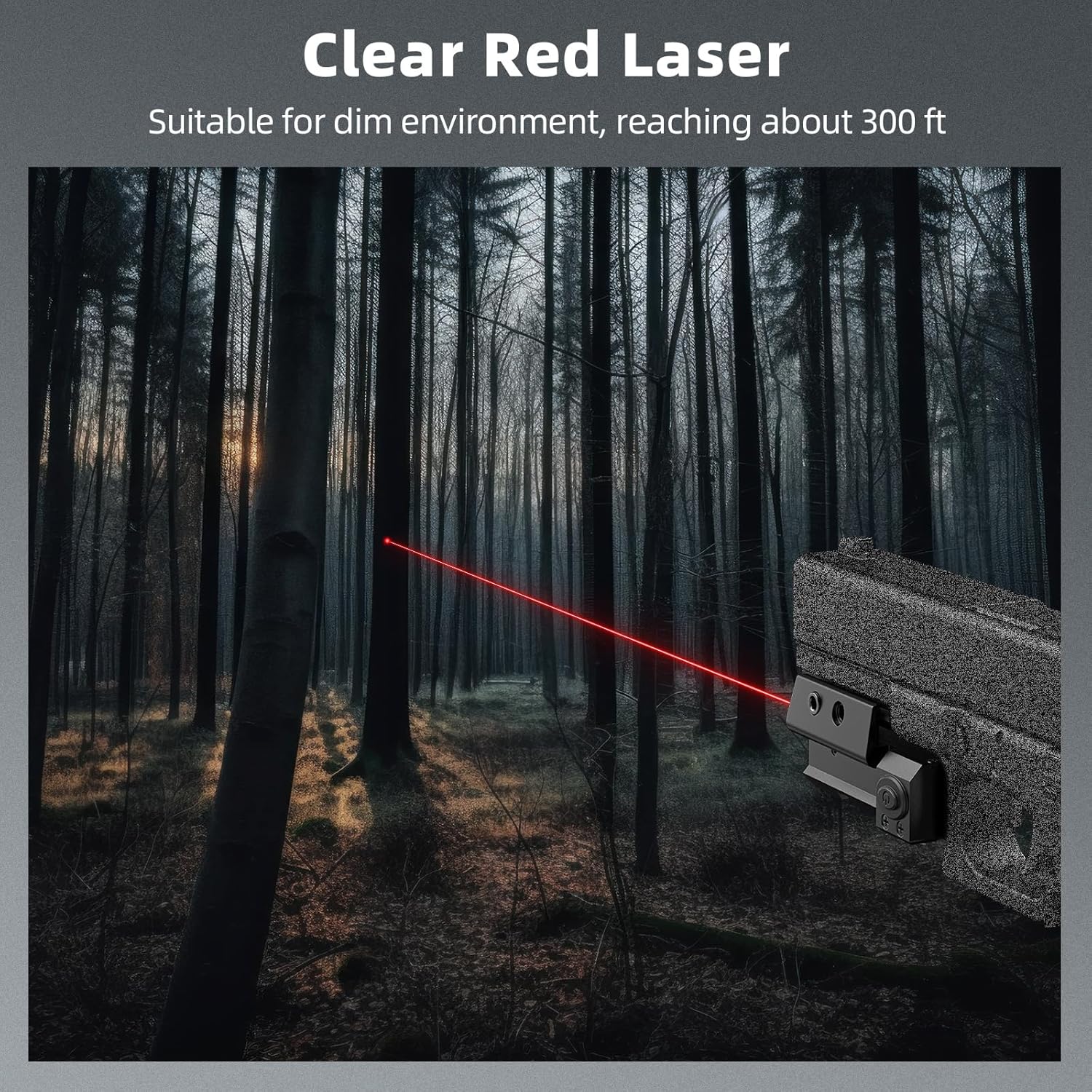 EZshoot Rechargeable Red/Green Laser Sight for Pistol, Low Profile Laser