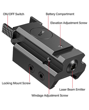 Product Structure of EZshoot Red Laser Sight for AR Rifle with Picatinny Rail