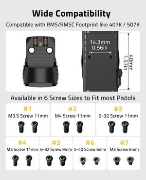 EZshoot M02 Motion Awake Green Dot Sight, Compatible with RMS/RMSC 3MOA Red Dot Open Reflex Sight Compact Shockproof IPX6 Waterproof, with Adapter Plate for MOS 21mm Picatinny Base