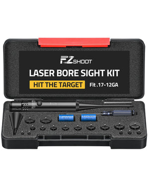 EZshoot Red Laser Bore Sighter Kit for 0.17 - 12GA Calibers - Best Bore Sight for All Gun