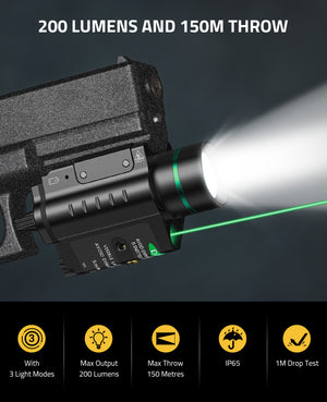 200 Lumens Tactical Laser Light