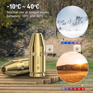 ezshoot red laser best bore sight for normal use at temperatures between -10°C and 40°C