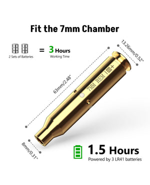 product size of red dot bore sight for 7mm chamber best red laser bore sight with 2 sets of batteries