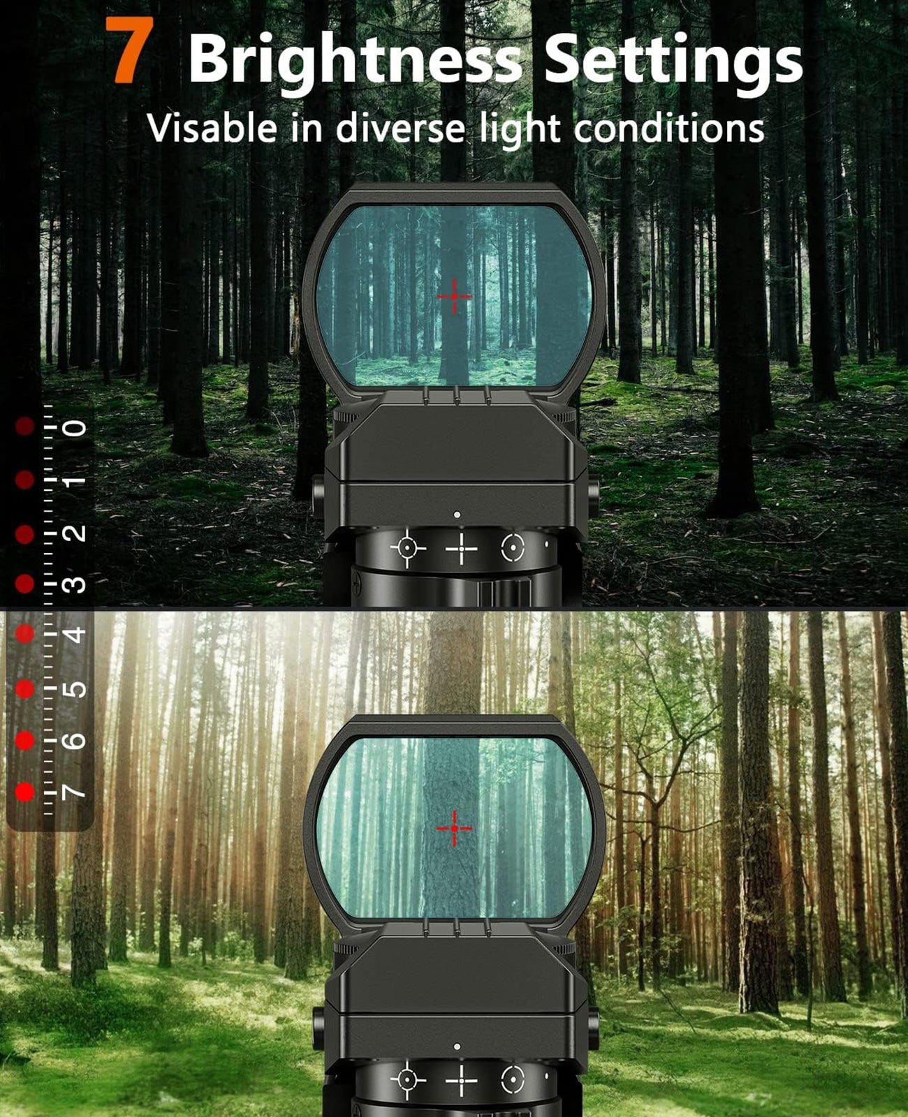 EZshoot 1x22x33 Reflex Sight Red Dot Sight with 20mm Rail Mount