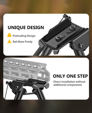 Unique Design of EZshoot Best BIpod - Direct Installation without Additional Components