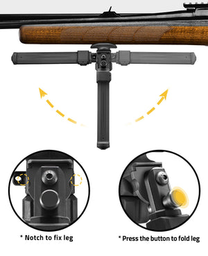 EZshoot Foldable Sling Mounting Bipod for AR-15 Rifle Shooting