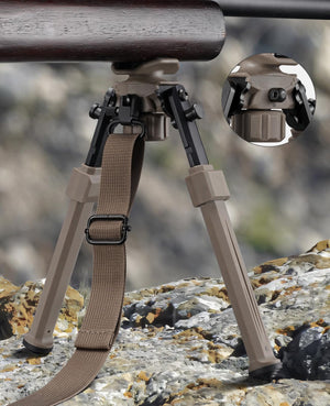 EZshoot Adjustable Rifle Bipod - Best Bipod for Sling Mounting