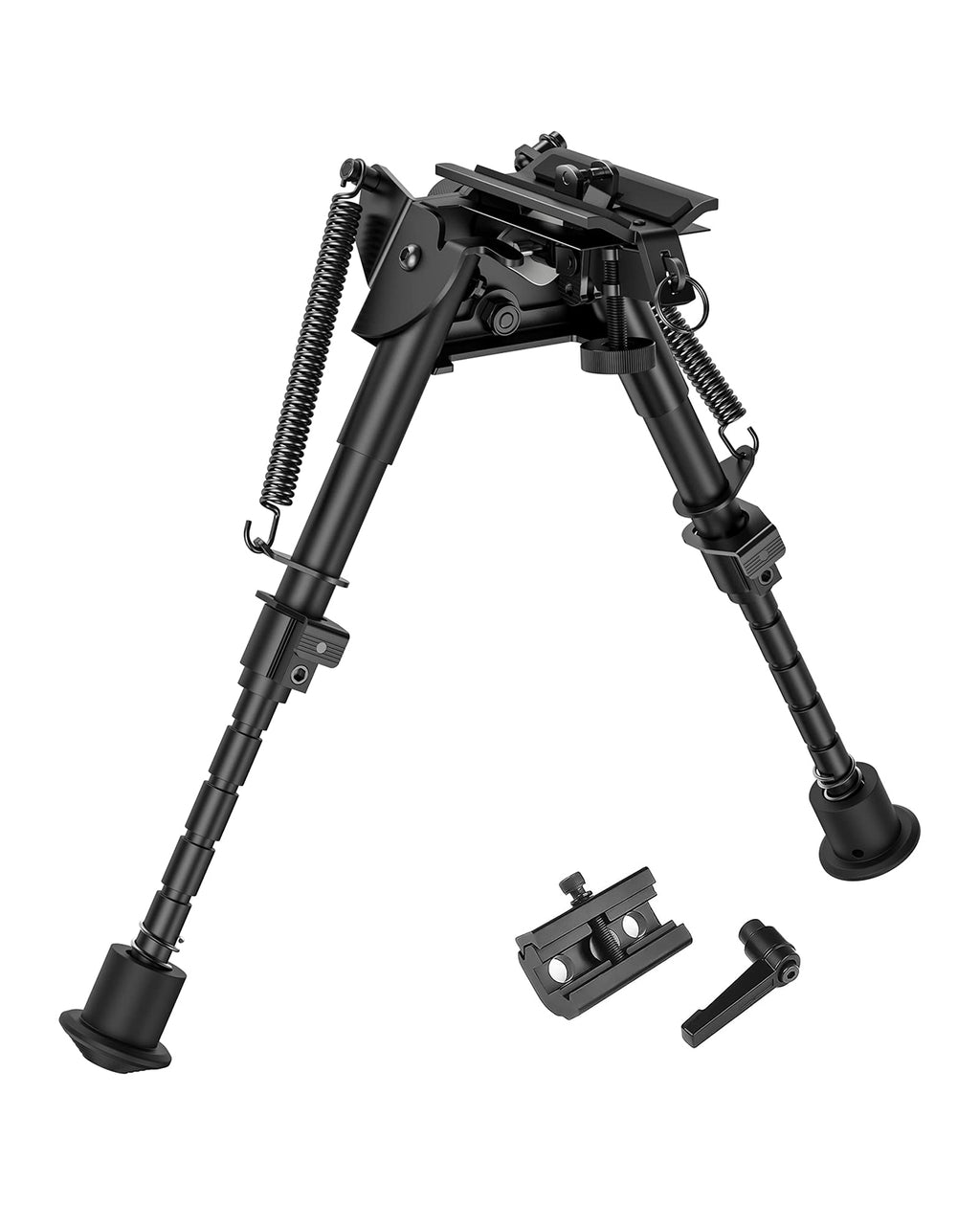 EZshoot Rifle Bipod with Pivot Tilt, Swivel Stud and Detachable S Lock Lever - Aluminum Material