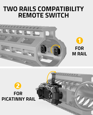 1000 Lumens Tactical Flashlight Compatible with M-rail and Picatinny Rail