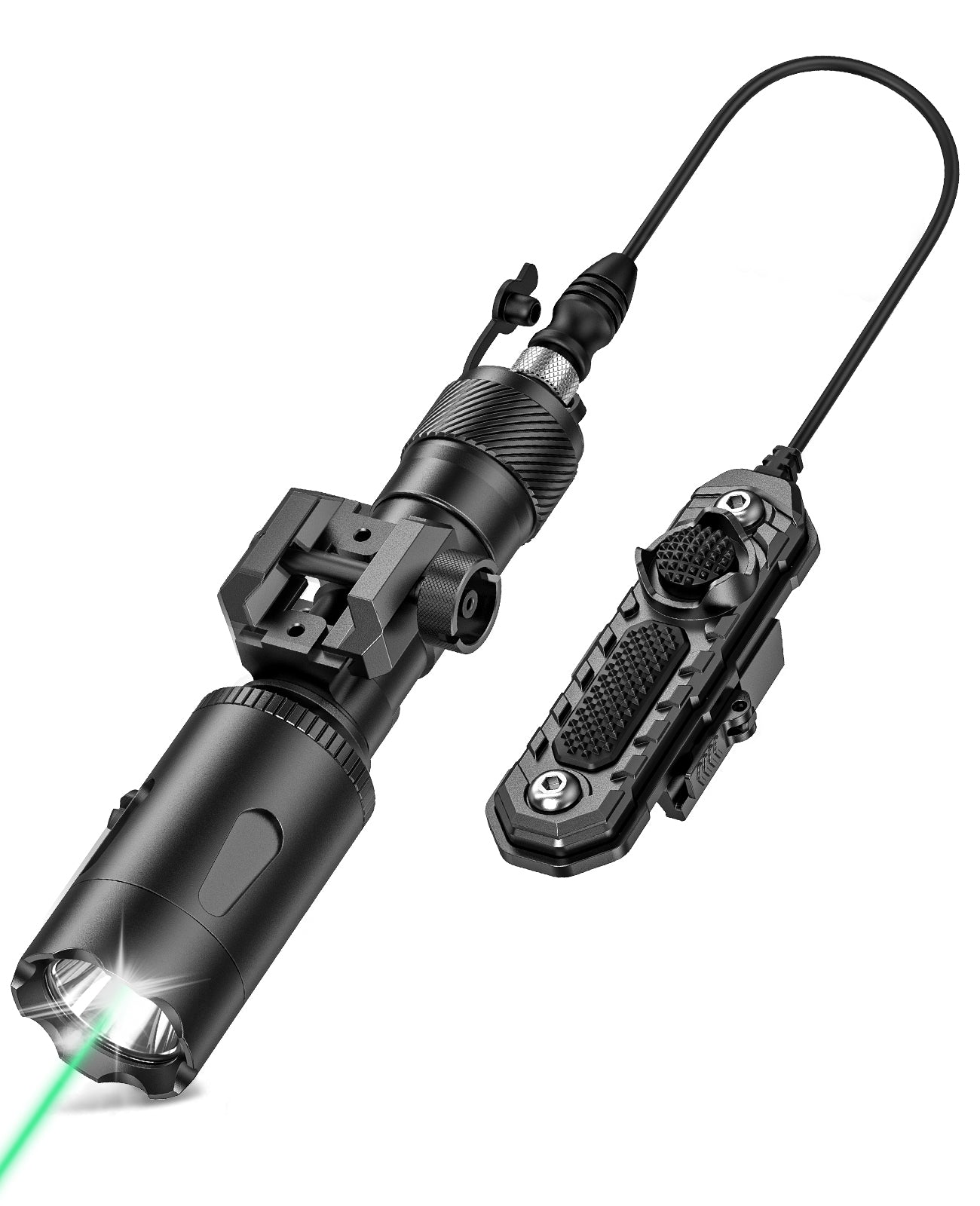 EZshoot Green Beam Laser Light Combo Long Gun Light with Remote Switch Constant Strobe