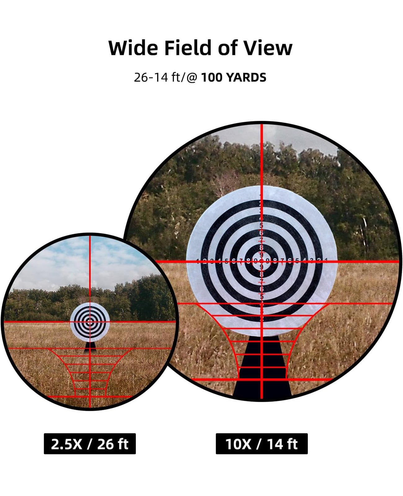 EZshoot Dual Illuminated Scope with Wide Field of View for AR-15 Rifles