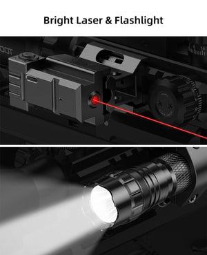 EZshoot Best Scope Combo for AR-15 with Bright Laser and Flashlight