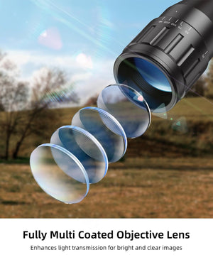 EZshoot Best Rifle Scope with Fully Multi Coated Objective Lens for Hunting and Shooting