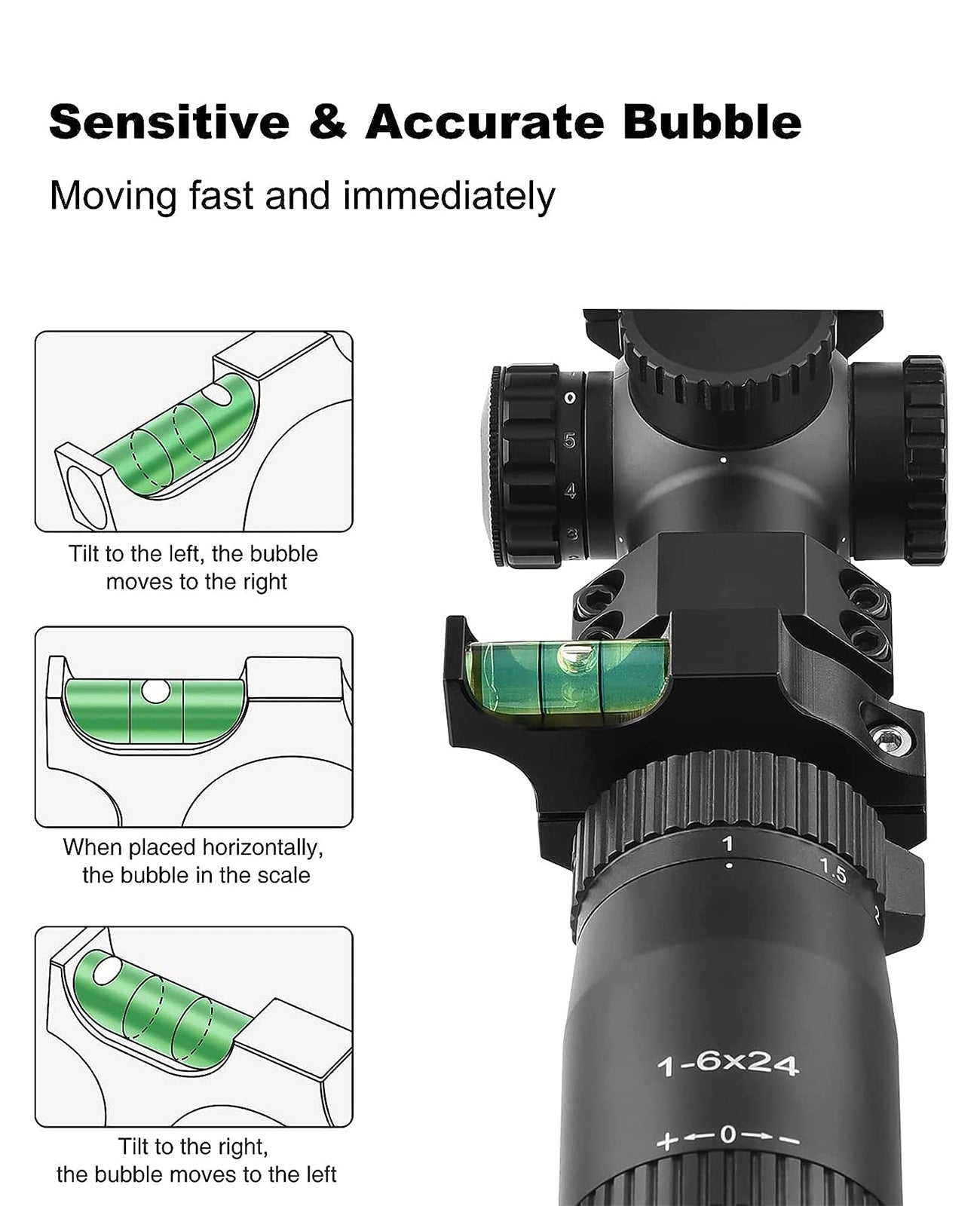 Scope Calibration Module EZshoot Rifle Scope Level Precise Calibration Scope Bubble Level Mount