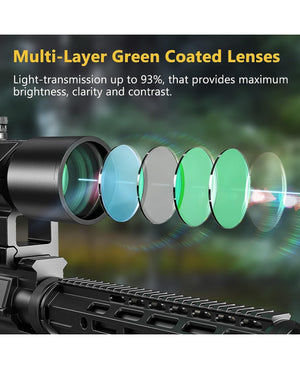 EZshoot Scope Rings, multi-layer green coated lenses