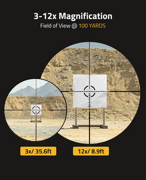 EZshoot AO Rifle Scope, 3-12x magnification