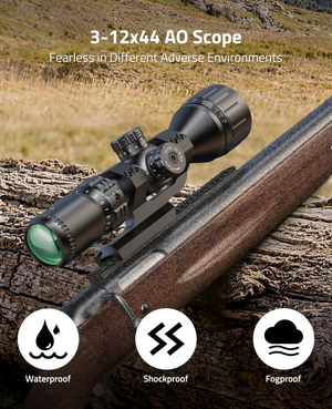 EZshoot 3-12x rifle scope, fearlessindifferentadverseenvironments d waterproof