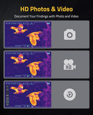 EZshoot Thermal Monocular, document your findings with photo and video