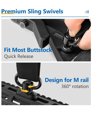Durable and Sturdy Quick Release Sling Swivels for M-rail Mount 