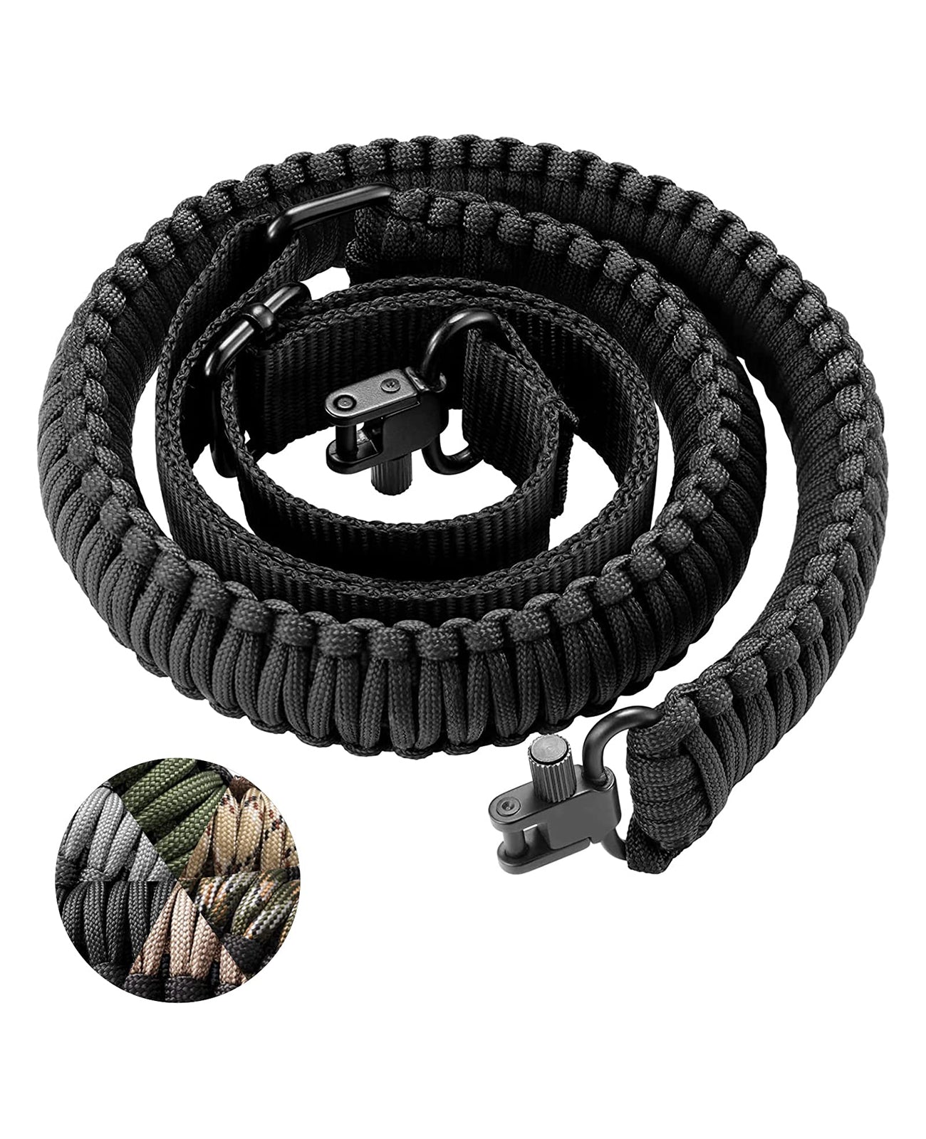 EZshoot Rifle Sling Strap 550 Paracord 2 Point Sling with Tri-Lock Swivel