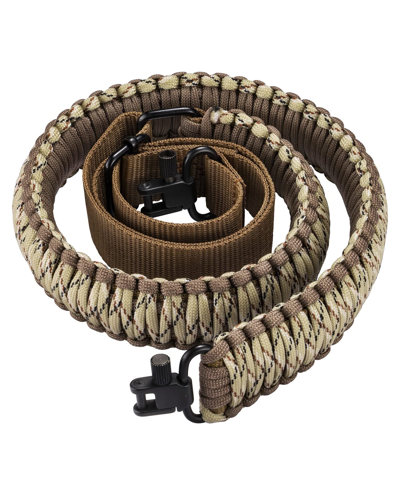 EZshoot Rifle Sling Strap 550 Paracord 2 Point Sling with Tri-Lock Swivel