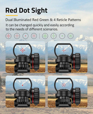 Rifle Scope with Red Dot Sight
