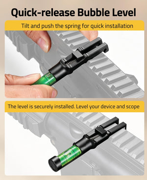 EZshoot Scope Mounting Kit, quick-release bubblelevel