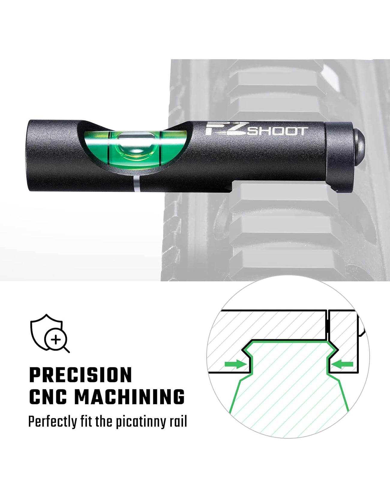 Scope Leveling Rails EZshoot Scope Leveling Kit for Picatinny Rail Mount